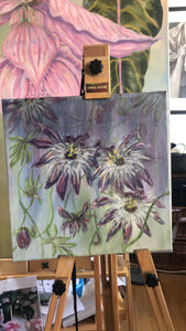 Small Passiflora Study Acrylic Painting - Sarah Horne Botanicals