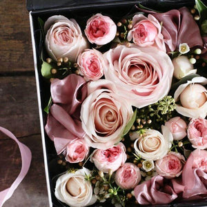 Pink and cream roses