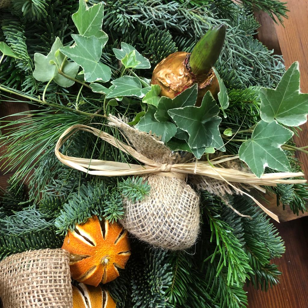 Eco Christmas Door Wreath  Monday 15th December 2pm-4.30pm  from £75