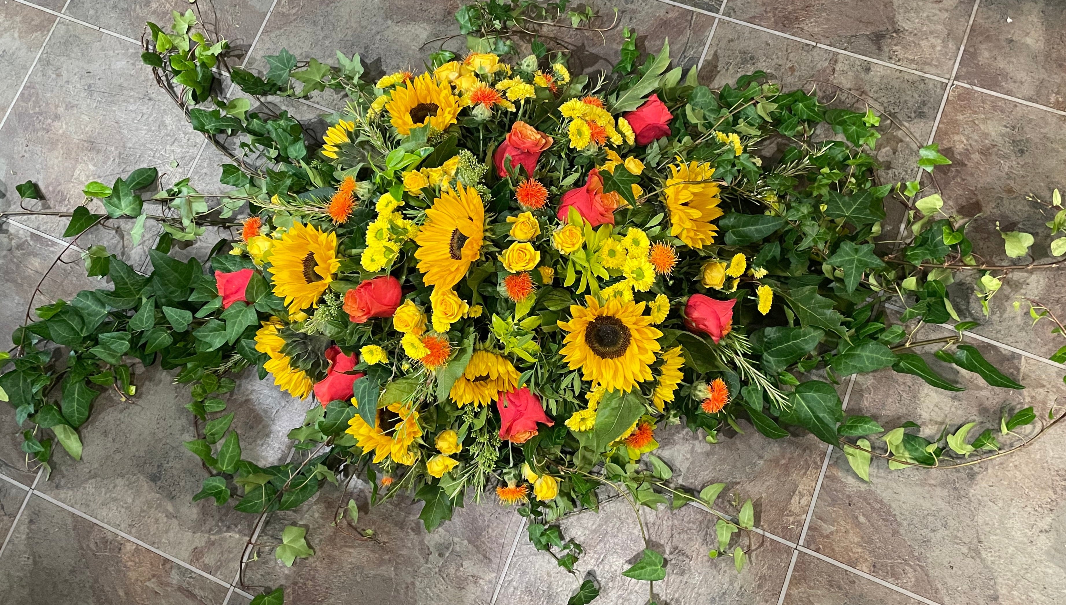 Trailing Posy Coffin Spray - Sarah Horne Botanicals
