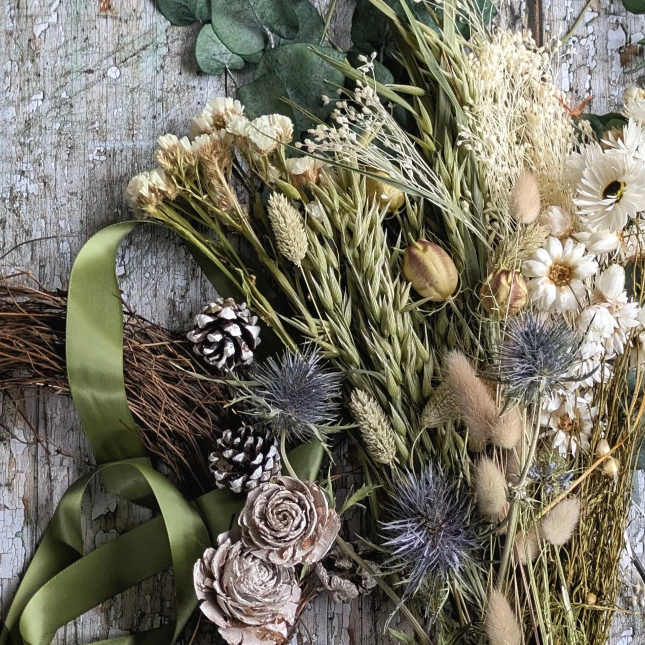 Dried Flower Christmas Door Wreath ,Thurs 27th November  3.30pm-7.00pm £150
