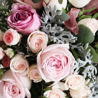 Rose and Spray Rose Coffin Spray