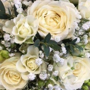 Rose and Spray Rose Coffin Spray