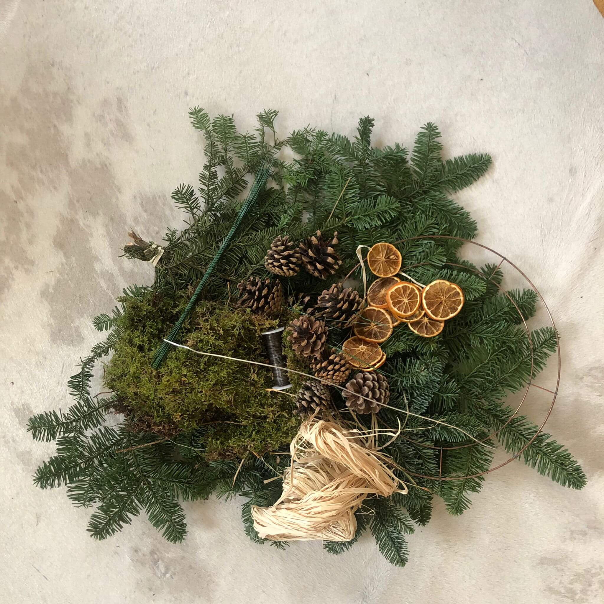 create your own Christmas door wreath kit