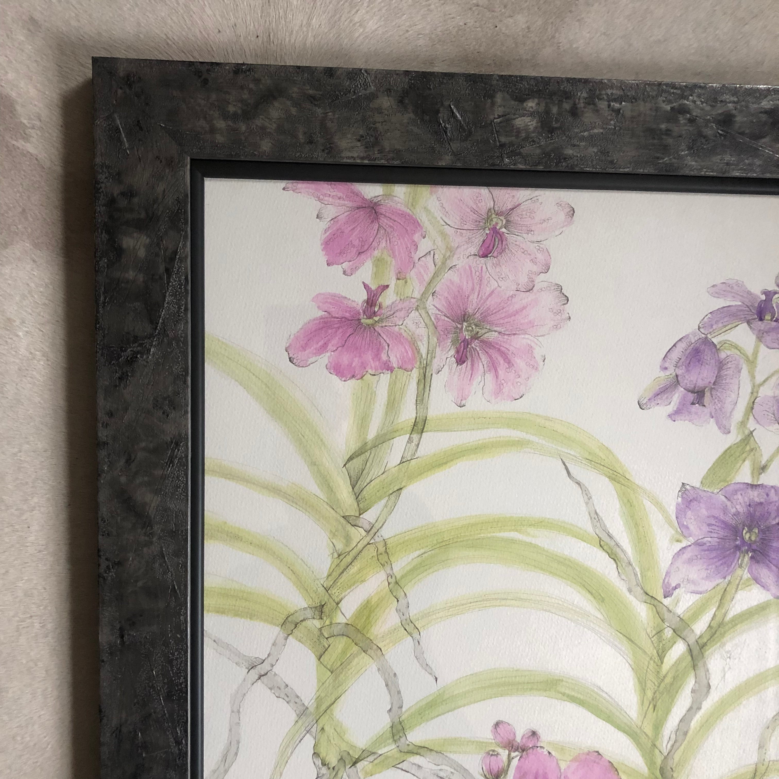 Vanda Orchids Ink Painting