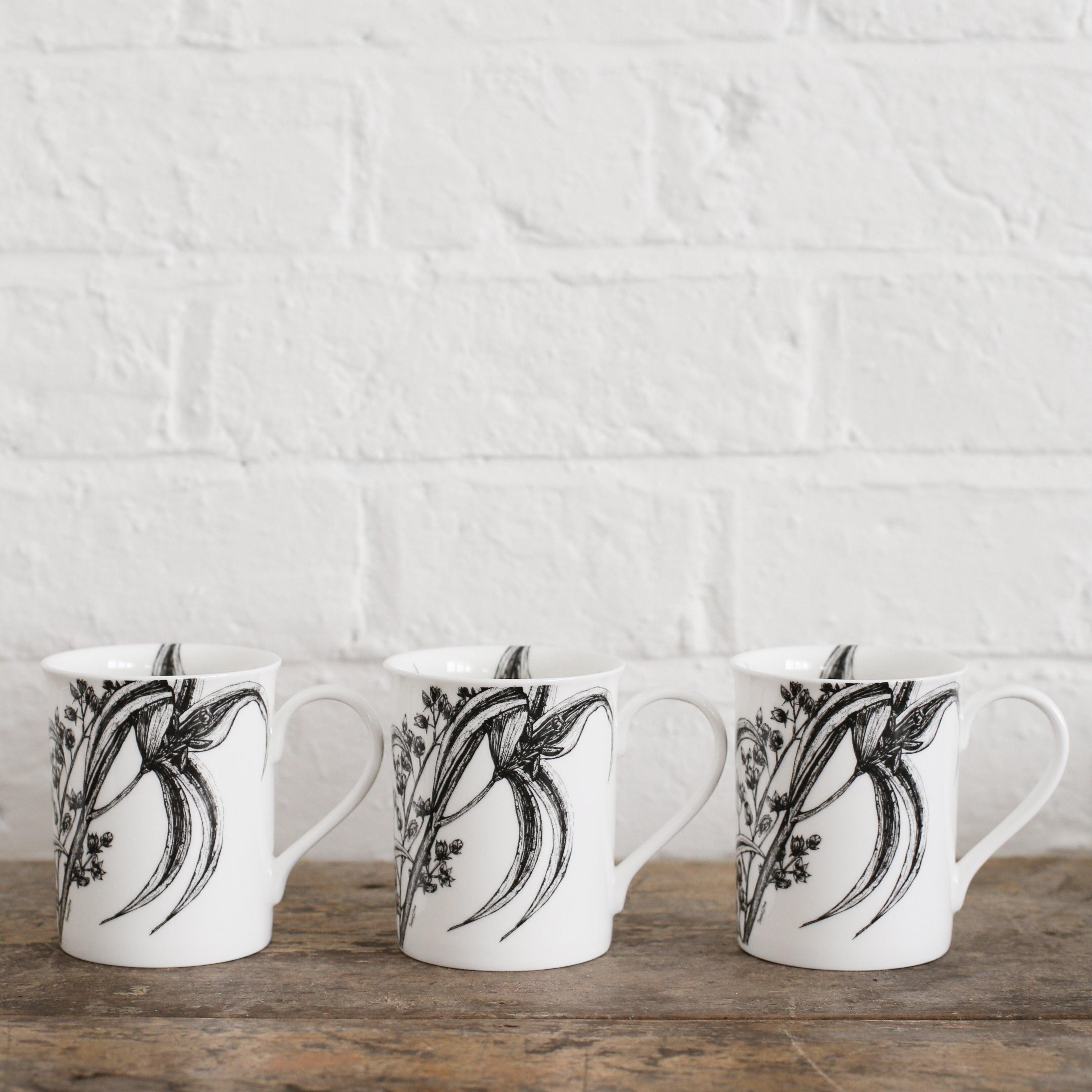 fine bone china mug set of 3 stargazer cinnamon