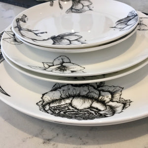 Floral bone china dinner service Sarah Horne Botanicals