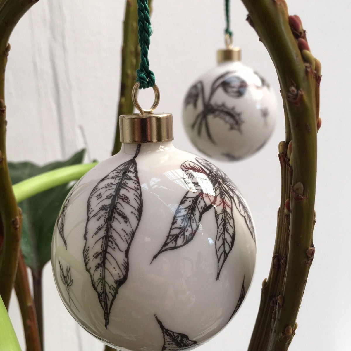 poinsettia design bauble