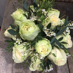 cream rose bridal bouquet