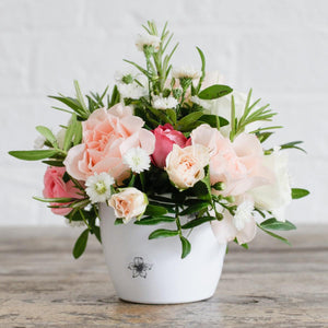 Cute Little Cupcake floral arrangement table centrepiece