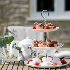 Fine Bone China Botanical Cake Stand - Sarah Horne Botanicals