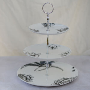 Fine Bone China Botanical Cake Stand - Sarah Horne Botanicals