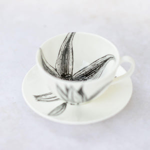 Botanical Cappuccino Cup & Saucer 