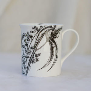 china mug with stargazer and cinnamon design