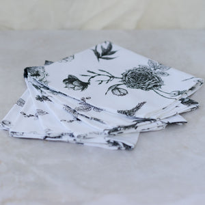 tea towel with botanical print