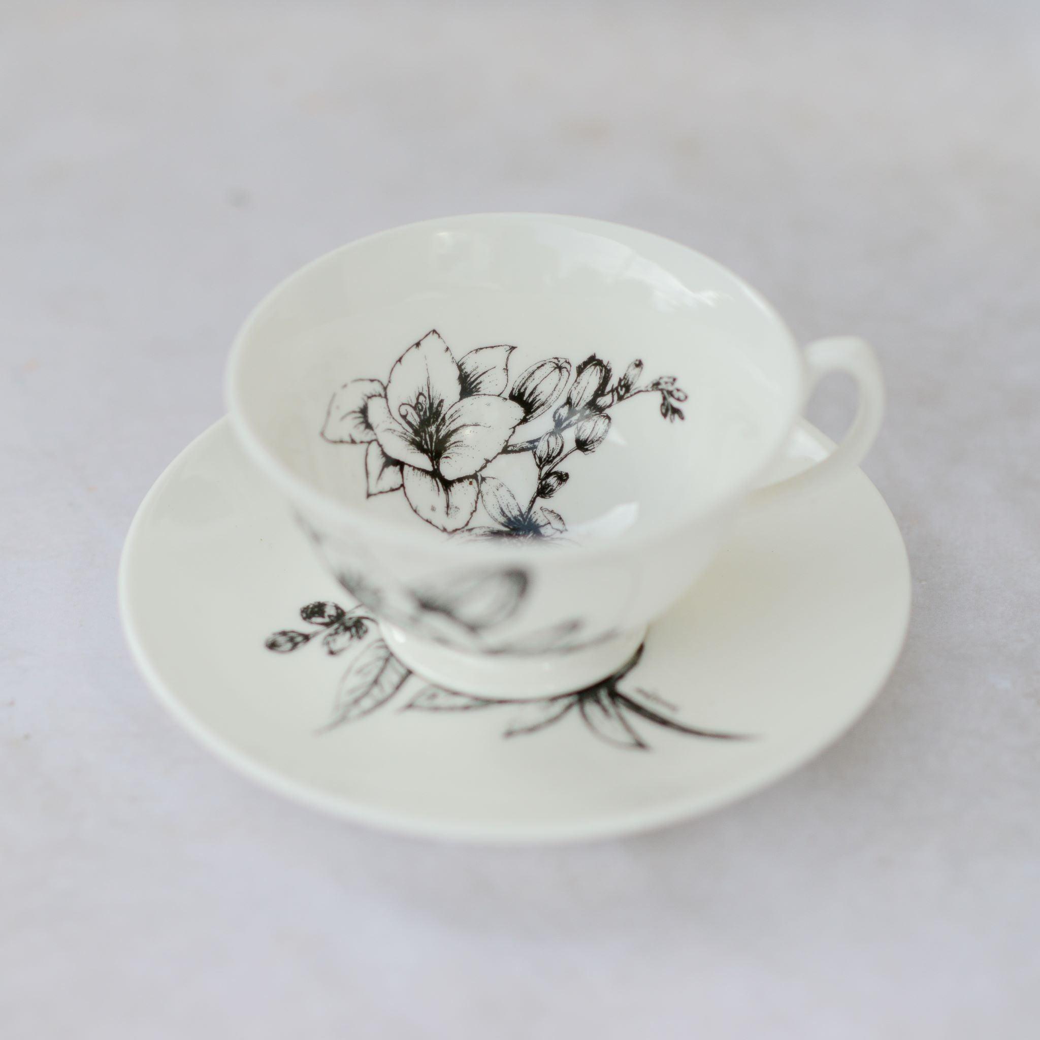 Freesia & Orange Blossom Botanical Cup & Saucer