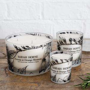 blossom scented candle gift orange freesia
