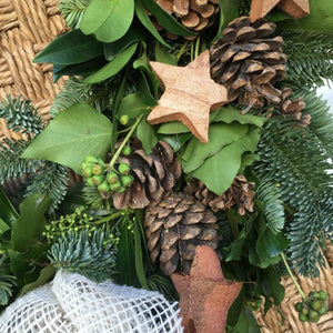 pine cones spruce and stars