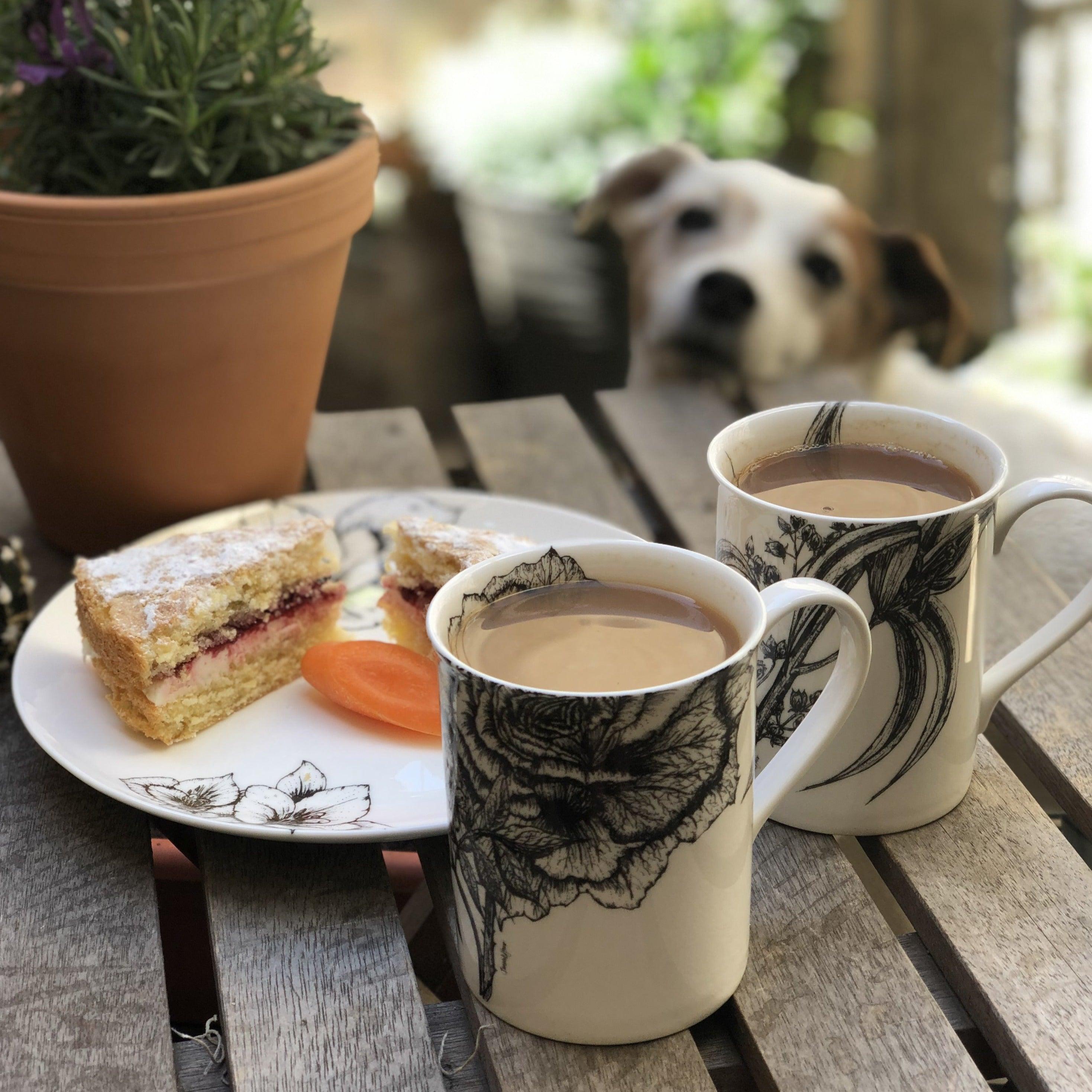 Fine Bone China Mug: Rose & Jasmine