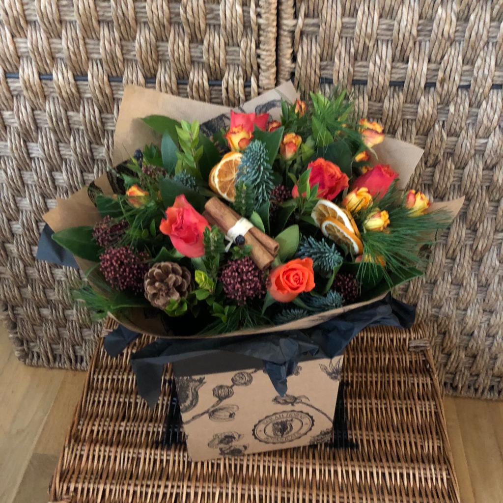 Petite Rustic Christmas Bouquet - Sarah Horne Botanicals