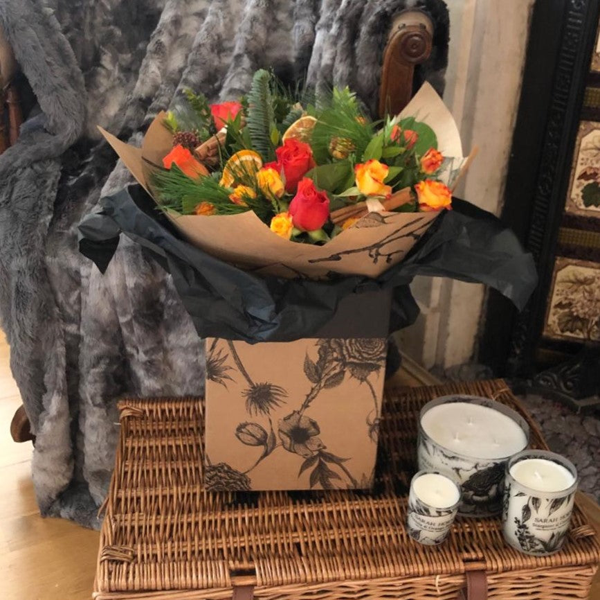 Petite Rustic Christmas Bouquet - Sarah Horne Botanicals