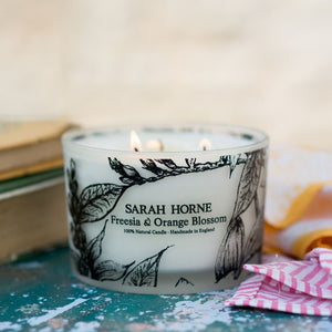 luxury freesia and orange blossom candle