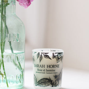petite rose and jasmine scented candle 