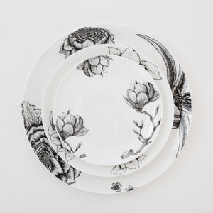 Floral bone china plates various sizes