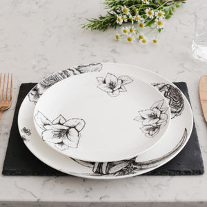 Floral design dining and side plates