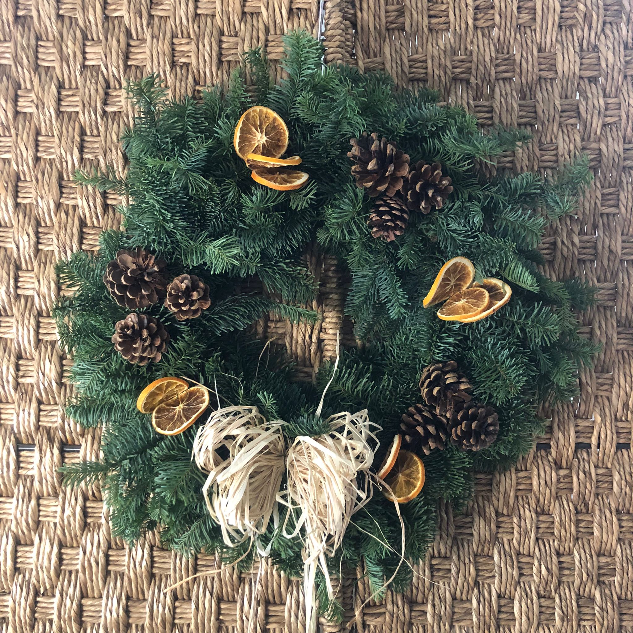 create your own Christmas door wreath