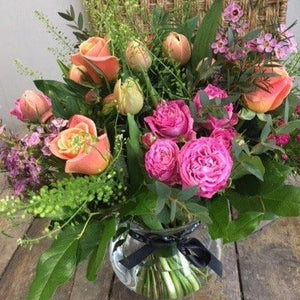 Bright Roses & Accent Flowers