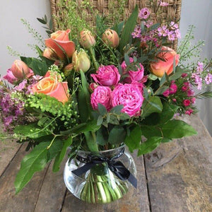 Bright Roses & Accent Flowers