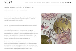 Botanical Portfolio 12th to 19th November 2022: Nova Fine Art - Sarah Horne Botanicals