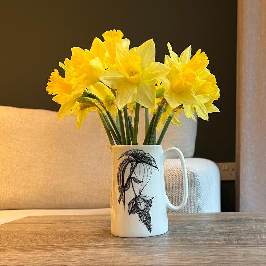 pint jug with daffodils