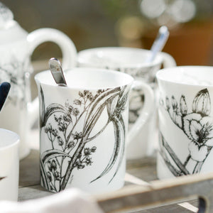 Fine Bone China Botanical Mug - Stargazer & Cinnamon